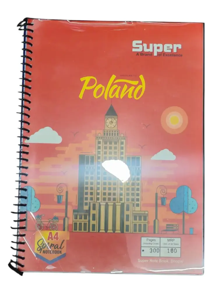  Spiral A4 Notebook 300 Pages