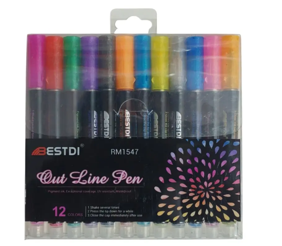 out line pen 12 colors