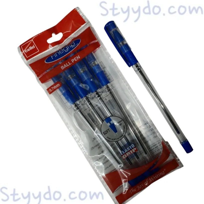 CELLO finegrip 5 pens set (BLUE)