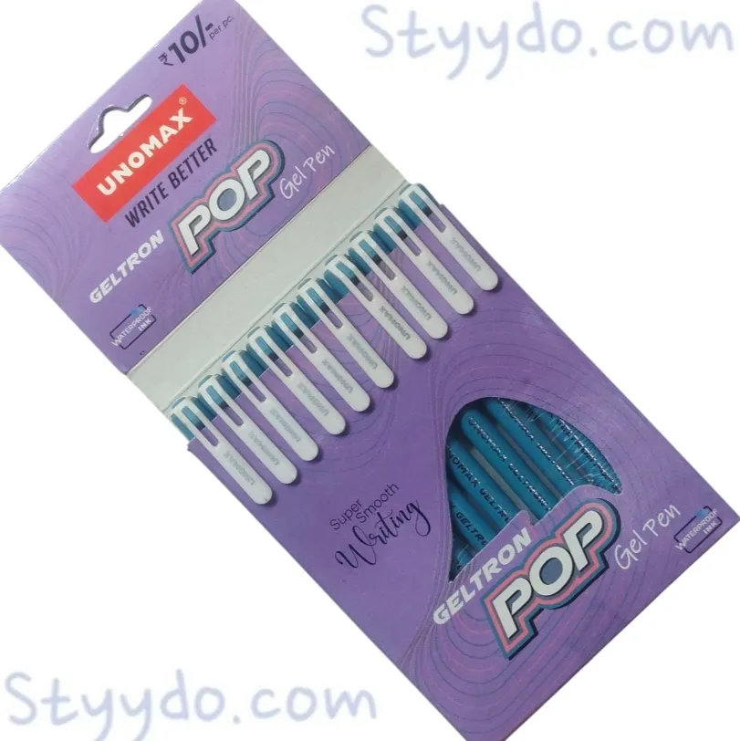 unomax geltron 10 gel pen set (BLUE)