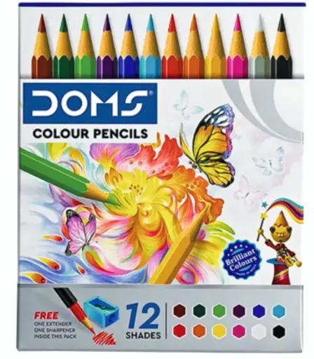Doms color pencils box 12 shade