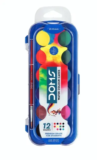 Doms water color cakes 12 shades box