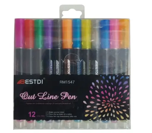 out line pen 12 colors